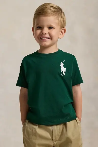 Bavlněné tričko Polo Ralph Lauren zelená barva, 322832907067
