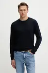 Vlněný svetr Tommy Hilfiger pánský, tmavomodrá barva, MW0MW39775