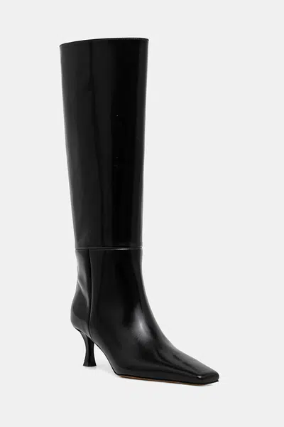 Kožené kozačky Proenza Schouler Trap dámské, černá barva, na podpatku, SH253070