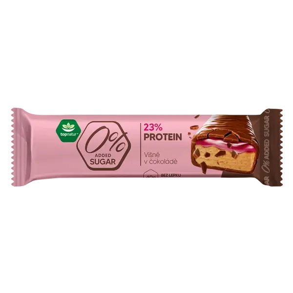 TOPNATUR Tyčinka proteinová višně v čokoládě 40 g