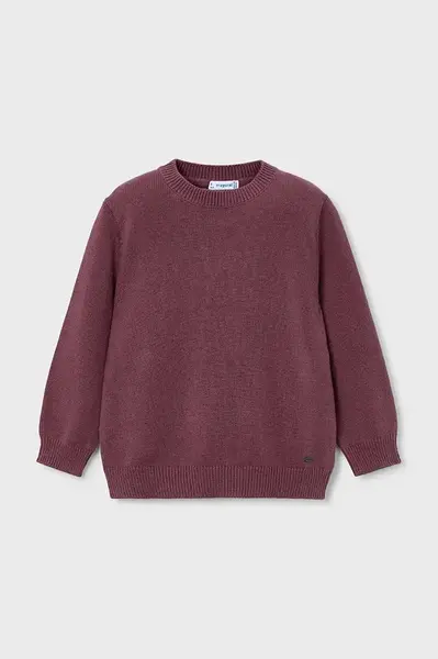 Dětský bavlněný svetr Mayoral vínová barva, 311