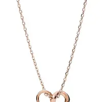 Fossil Pozlacený náhrdelník se srdíčkem Sawyer JOF00620791 (řetízek, přívěsek)