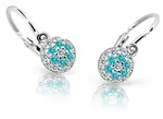 Cutie Jewellery Dětské náušnice z bílého zlata C2150-10-X-2 světle zelená