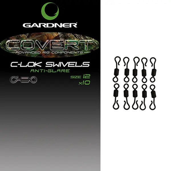 Gardner obratlíky covert c lok swivels 10 ks velikost 12