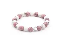 Agato Korálkový náramek z howlitu MINK91/17