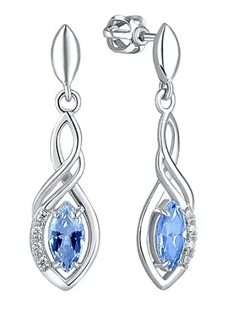 Soliter Stříbrné visací náušnice s krystaly 436 001 00573 0400500