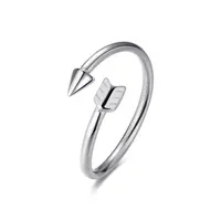 S'Agapõ Hravý otevřený prsten z oceli Click SCK142