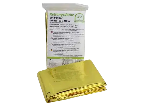 MEDI-INN Izotermická záchranná fólia Gold/Silber 160 x 210 cm