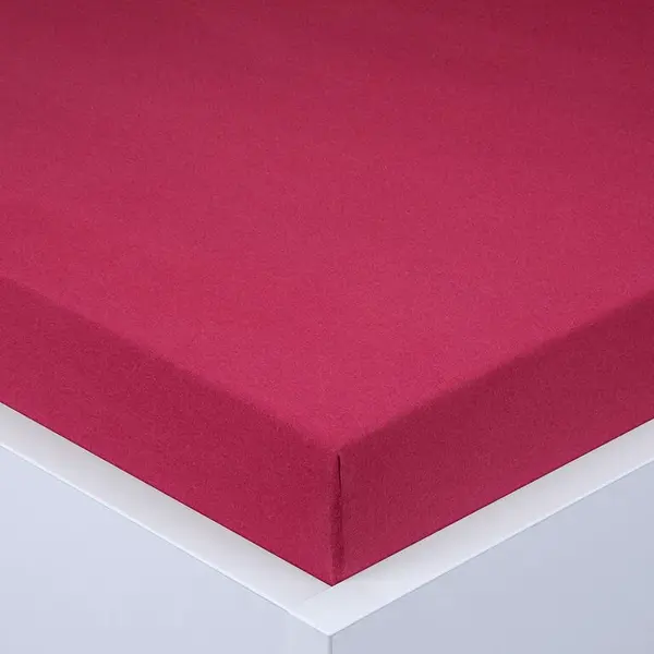 Napínacia plachta na posteľ jersey EXCLUSIVE vínová