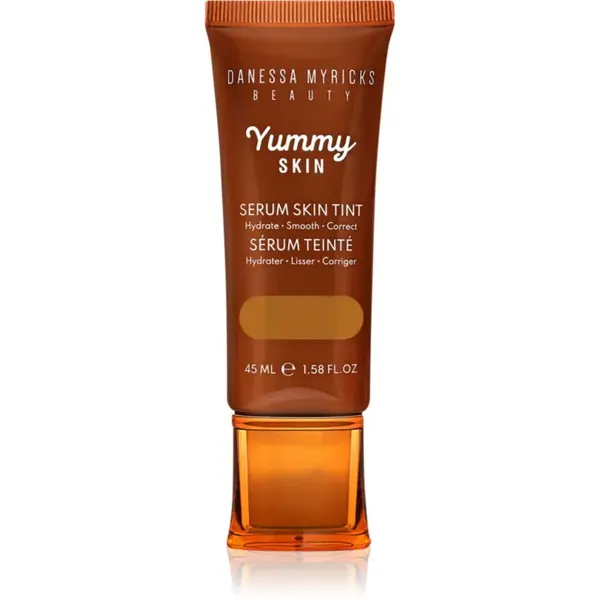 Danessa Myricks Beauty Yummy Skin Serum Skin Tint hydratačný make-up s vyhladzujúcim účinkom odtieň 12 - Dark Skin with Golden Undertones 100 ml