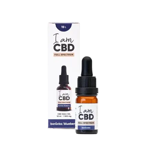 I AM CBD Full spectrum CBD olej 15% čučoriedka 10 ml