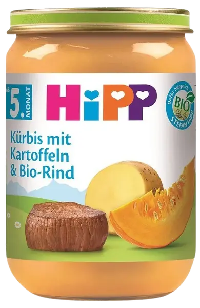 HIPP BIO Tekvica, zemiaky a BIO hovädzie mäso 190 g