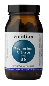 VIRIDIAN Magnesium Citrate with Vitamin B6 90 kapsúl