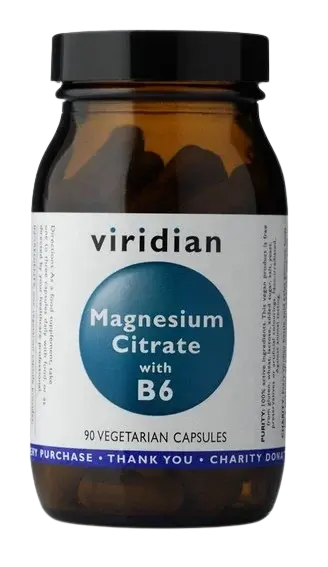 VIRIDIAN Magnesium Citrate with Vitamin B6 90 kapsúl