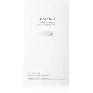 mixsoon Melting Collagen Neck & Forehead Film hydratačná plátienková maska na tvár a krk 5 ks