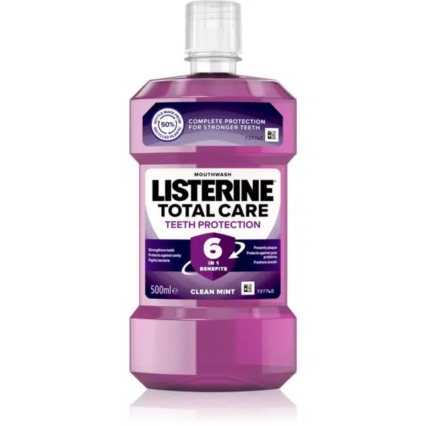 Listerine Total Care Teeth Protection ústna voda pre kompletnú ochranu zubov 6 v 1 500 ml