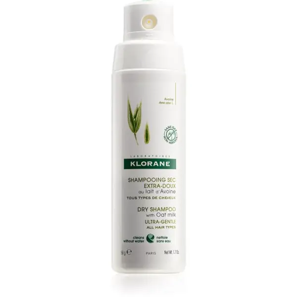 Klorane ULTRA-GENTLE Dry Shampoo with Oat Milk suchý šampón bez aerosolu pre všetky typy vlasov 50 g