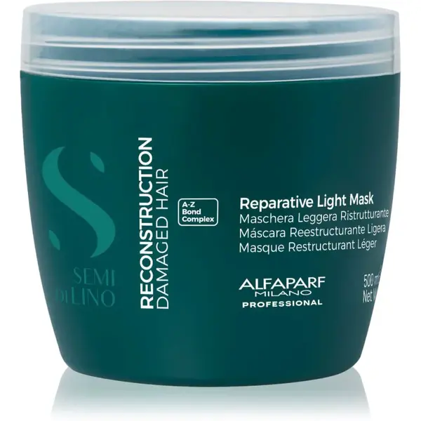 Alfaparf Milano Semi di Lino Reconstruction Reparative Light Mask regeneračná maska pre poškodené vlasy pre jemné vlasy 500 ml