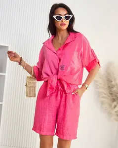 Resti Cotton and linen women's shirt set