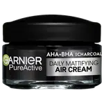 GARNIER Pure Active AHA + BHA ľahký denný zmatňujúci krém 3v1 s aktívnym uhlím, 50 ml