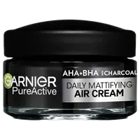 GARNIER Pure Active AHA + BHA ľahký denný zmatňujúci krém 3v1 s aktívnym uhlím, 50 ml