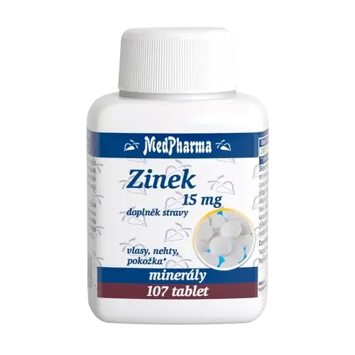 MEDPHARMA Zinok 15 mg 107 tabliet