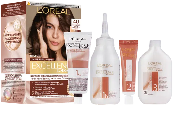 L'Oréal Paris Excellence Creme Universal Nudes permanentná farba na vlasy 4U Hnedá
