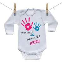 Boodyy Body s dlhým rukávom Som malý ale mám veľkú sestru 92 (18-24 mesiacov)