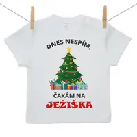 Boodyy Tričko s krátkym rukávom Dnes nespím, čakám na Ježiška 74 (6-9 mesiacov)