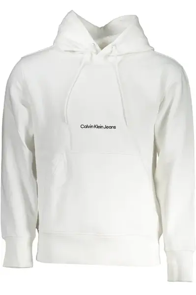 Calvin Klein Men's Brand Logo Cotton Daily Wear White Sweatshirt
