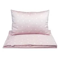 Obliečky do postieľky - tmavoružové vtáčiky