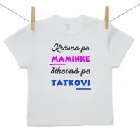 Boodyy Tričko s krátkym rukávom Krásna po maminke, šikovná po tatkovi 128 (7-8 rokov)