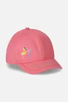Dětská bavlněná kšiltovka Coccodrillo růžová barva, s potiskem, ACCESSORIES SUMMER GIRL
