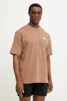 Bavlněné tričko The North Face Essential hnědá barva, NF0A87NR6IH1