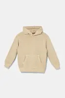 Dětská bavlněná mikina United Colors of Benetton béžová barva, s kapucí, s potiskem, 3WITC204G