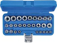 BGS Technic BGS 70099 Nástrčné hlavice 1/4" a 1/2" E-profil E4 ÷ E24 (Sada 28 dílů)
