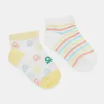 Ponožky United Colors of Benetton 2-pack žlutá barva, 6AO50703X
