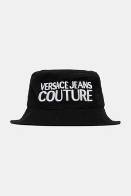 Bavlněný klobouk Versace Jeans Couture dámská, černá barva, 78HAZK04 ZG365