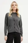 Vlněný svetr Weekend Max Mara dámský, šedá barva, lehký, 2515381011600