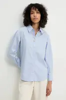 Bavlněná košile Answear.LAB modrá barva, regular, s klasickým límcem