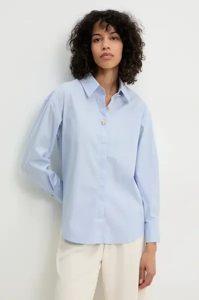 Bavlněná košile Answear.LAB modrá barva, regular, s klasickým límcem