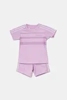 Kojenecká sada adidas Originals fialová barva, JC6617