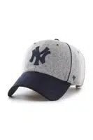 Kšiltovka 47 brand MLB New York Yankees šedá barva, s aplikací, B-BRKCU17WIS-GYA