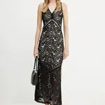 Šaty Guess CHRISTEL černá barva, maxi, přiléhavé, W5GT37 KCS90