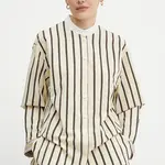 Košile Forte Forte dámská, béžová barva, relaxed, se stojáčkem, 13851 my shirt