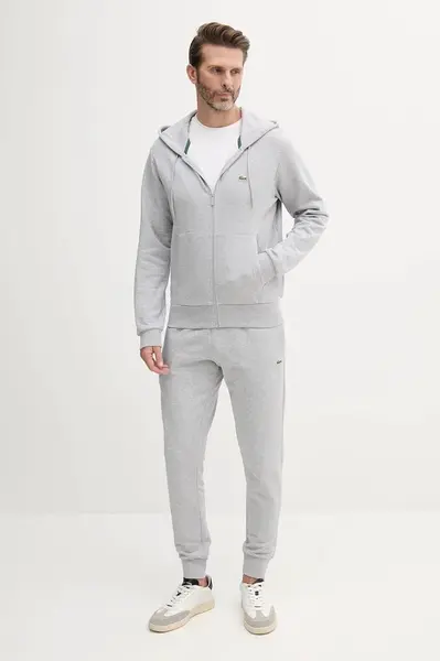 Tepláková souprava Lacoste pánská, šedá barva, WH2528T