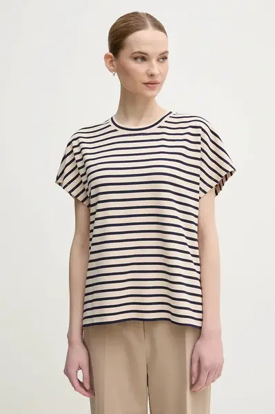 Tričko Marc Aurel béžová barva, 7677-7000-73858