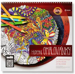 Hudební omalovánky + 24 pastelek Koh-i-noor