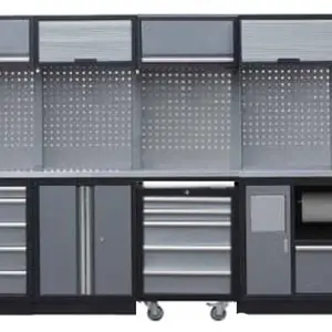 Sestava dílenského nábytku Procarosa PROFI XL Pracovní deska: nerezová