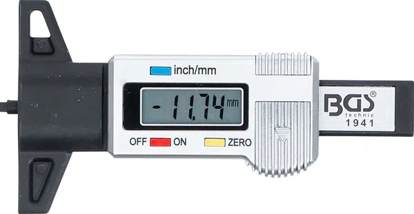 BGS Technic BGS 1941 Digitální měřič hloubky profilu pneumatiky  0 - 28 mm,